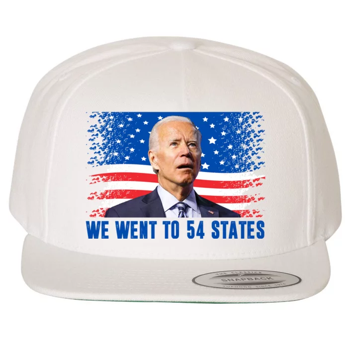 We Went To 54 States Confused Biden Funny Wool Snapback Cap