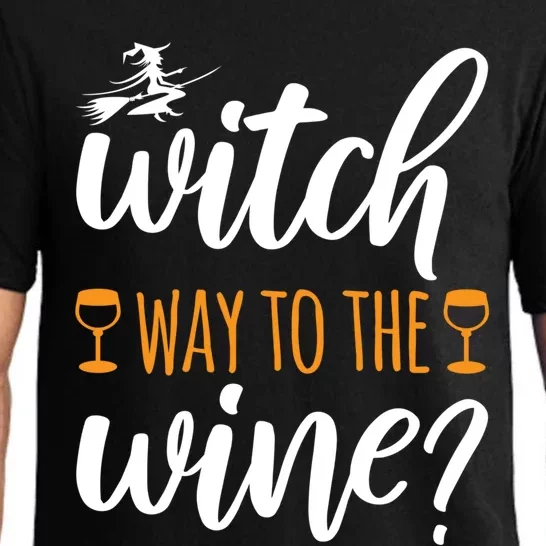 Witch Way To The Wine Halloween Funny Funny Gift Pajama Set