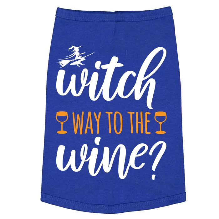 Witch Way To The Wine Halloween Funny Funny Gift Doggie Tank