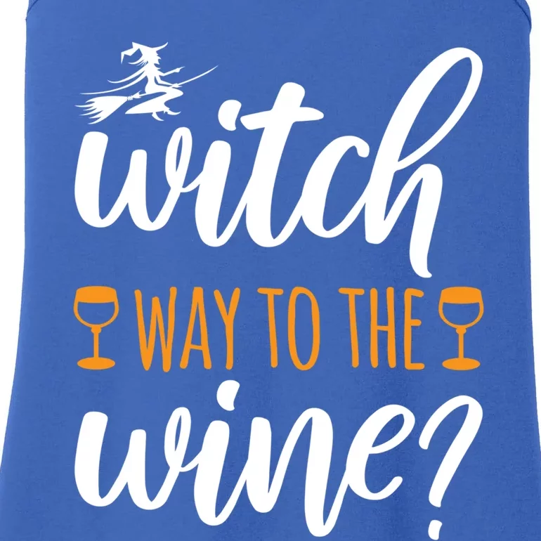 Witch Way To The Wine Halloween Funny Funny Gift Ladies Essential Tank