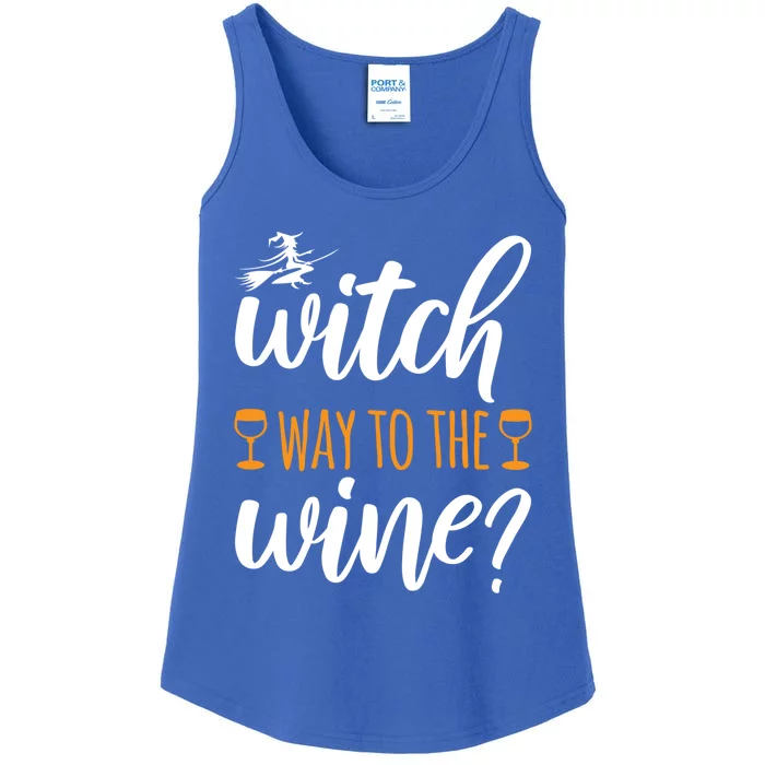 Witch Way To The Wine Halloween Funny Funny Gift Ladies Essential Tank