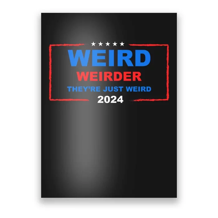 Weird Weirder TheyRe Just Weird 2024 Election Democrat Poster