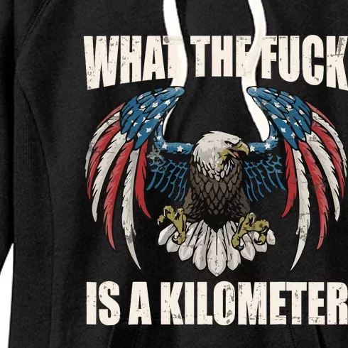 Wtf What The Fuck Is A Kilometer George Washington July 4th Women's Fleece Hoodie