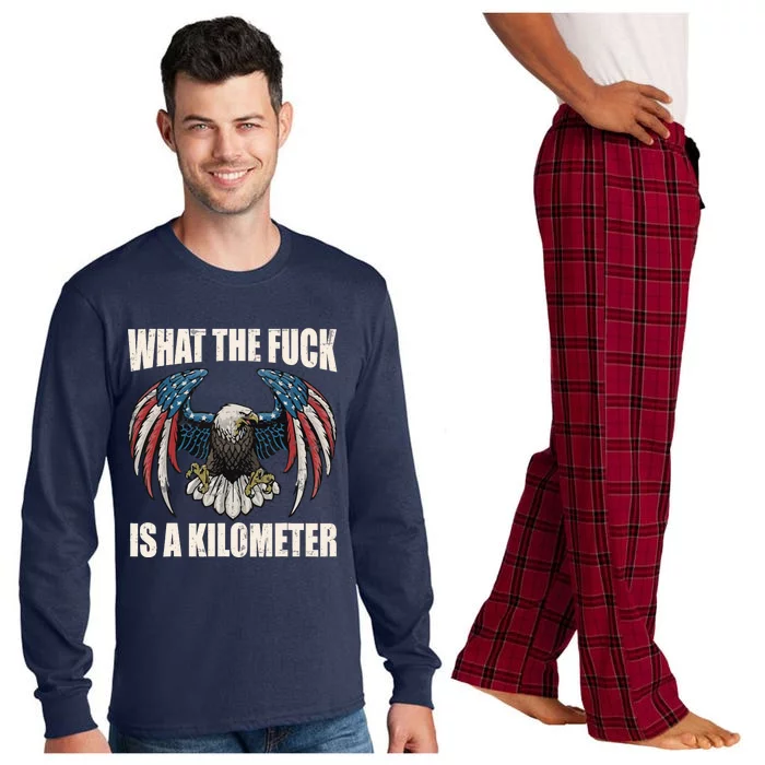 Wtf What The Fuck Is A Kilometer George Washington July 4th Long Sleeve Pajama Set