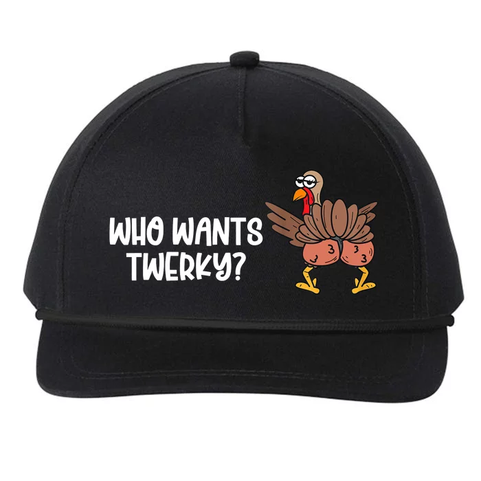 Who Wants Twerky Funny Thanksgiving Snapback Five-Panel Rope Hat