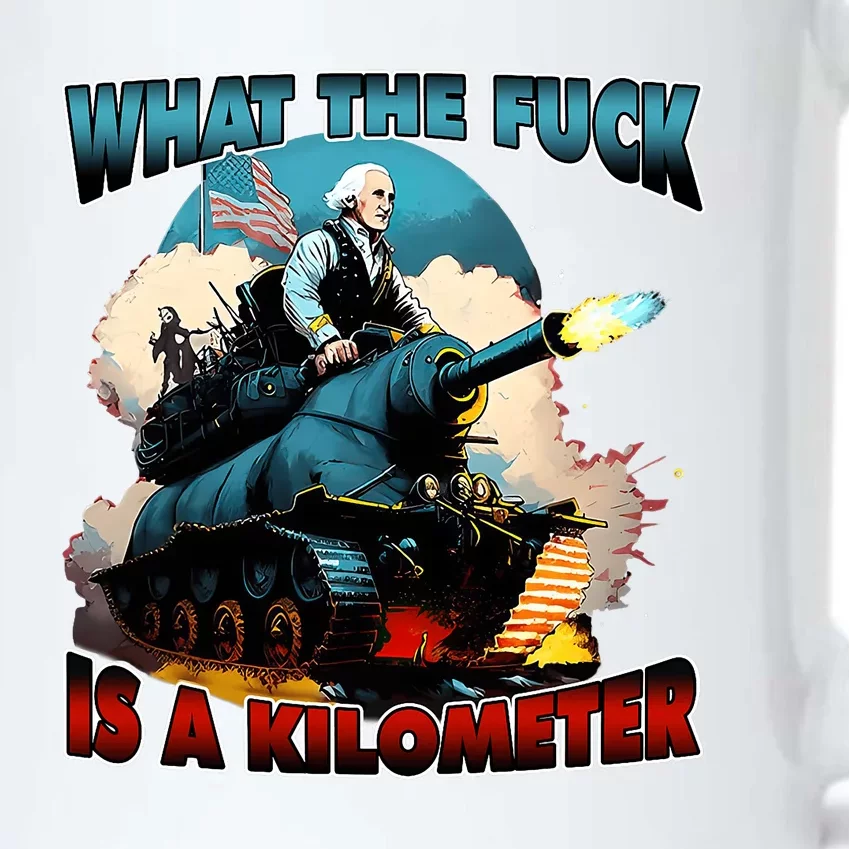 WTF What The Fuck Is A Kilometer George Washington Funny Black Color Changing Mug