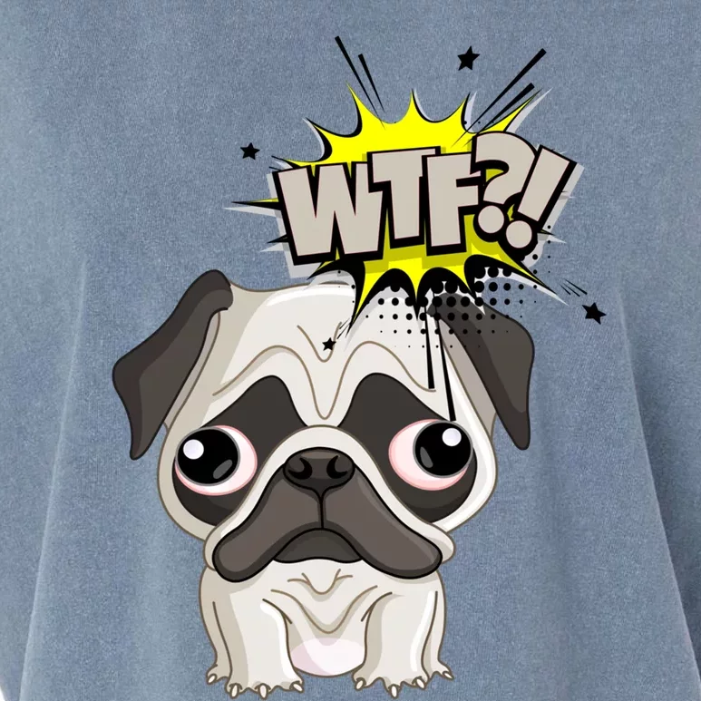 Wtf (Wheres The Food?) Cute Pug Dog Graphic Gift Garment-Dyed Women's Muscle Tee