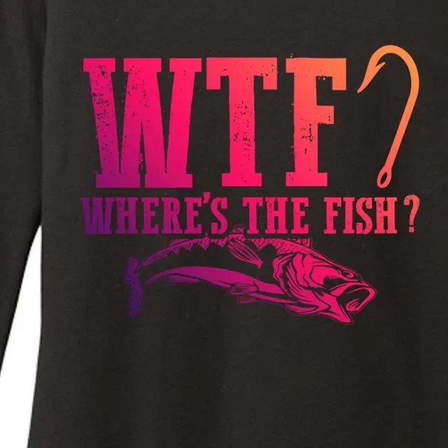 Wtf Wheres The Fish Fisher Gift Womens CVC Long Sleeve Shirt