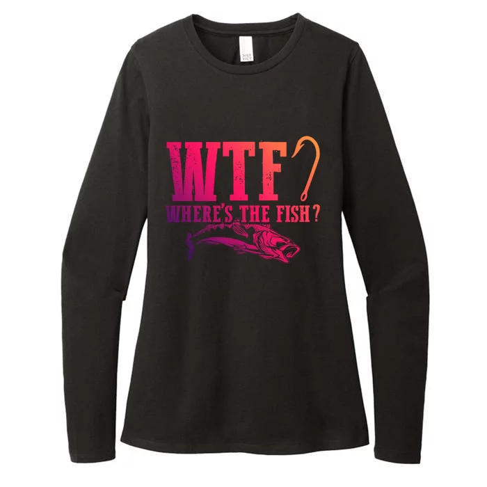 Wtf Wheres The Fish Fisher Gift Womens CVC Long Sleeve Shirt