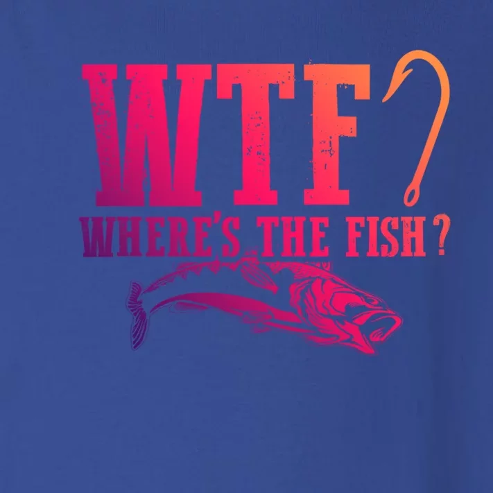 Wtf Wheres The Fish Fisher Gift Toddler Long Sleeve Shirt