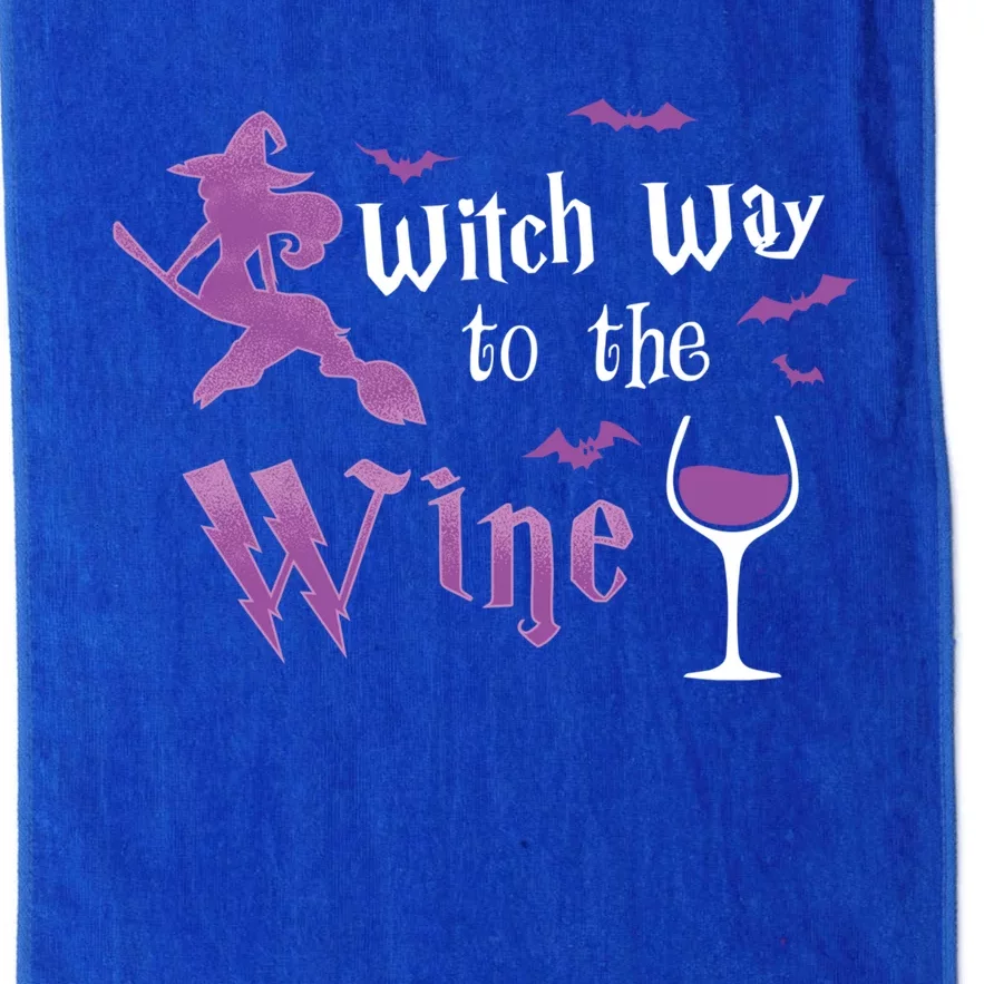 Witch Way To The Wine Halloween Witch S Ing Costume Cool Gift Platinum Collection Golf Towel