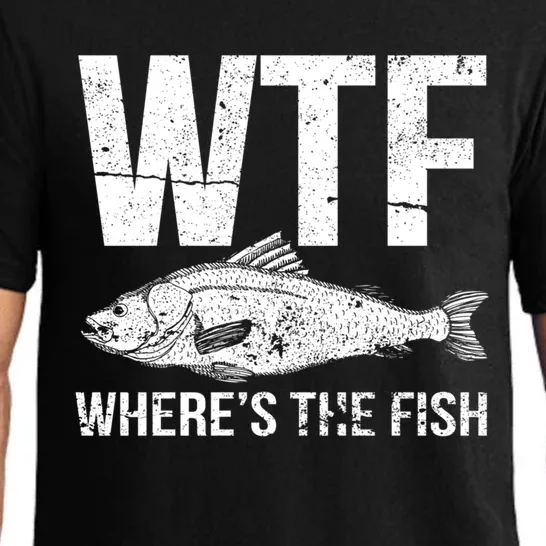 Wtf Wheres The Fish Funny Gift Pajama Set