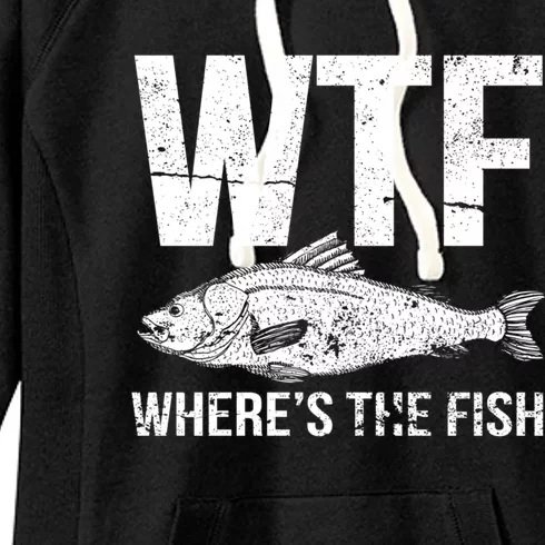 Wtf Wheres The Fish Funny Gift Women's Fleece Hoodie