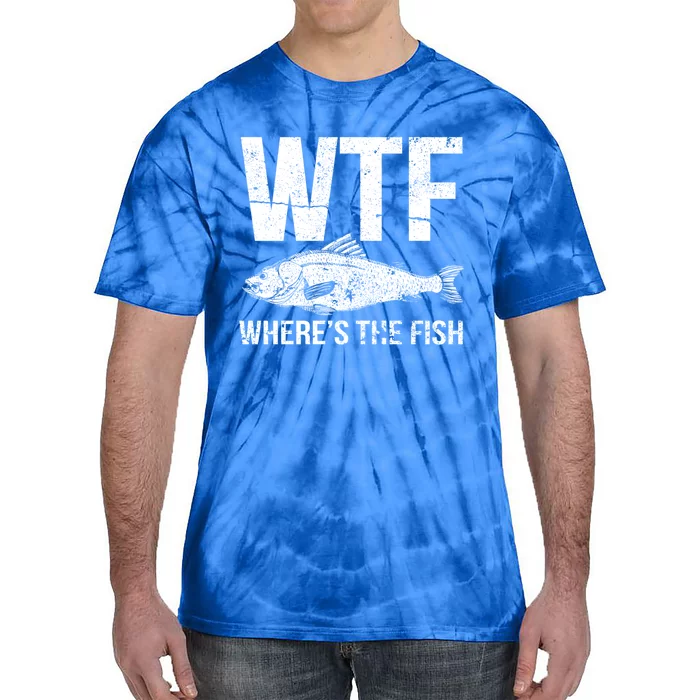 Wtf Wheres The Fish Funny Gift Tie-Dye T-Shirt