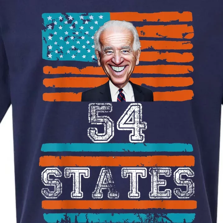 We Went To 54 States, Funny President Biden Gaff Sueded Cloud Jersey T-Shirt