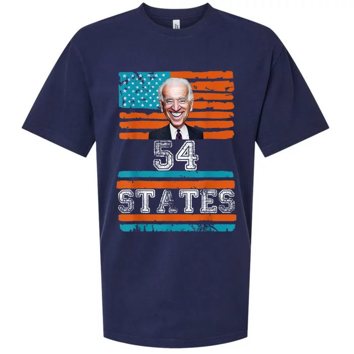 We Went To 54 States, Funny President Biden Gaff Sueded Cloud Jersey T-Shirt