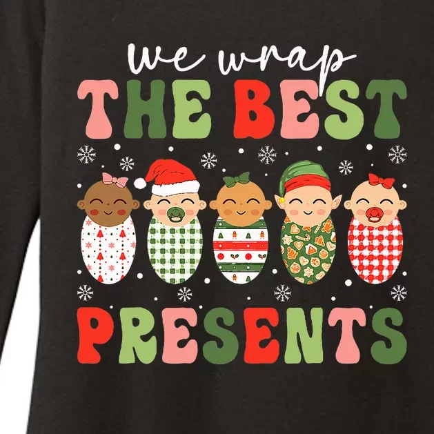 We Wrap The Best Presents Nicu Nurse Mother Baby Christmas Womens CVC Long Sleeve Shirt