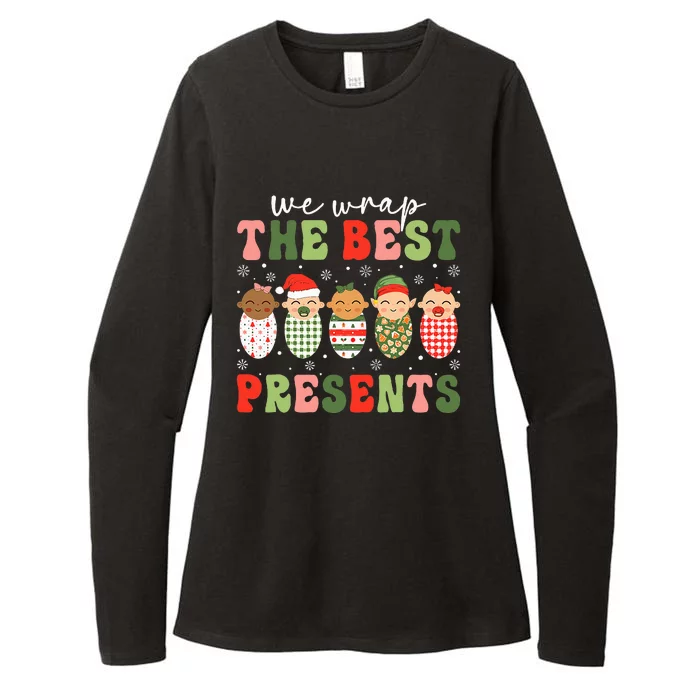 We Wrap The Best Presents Nicu Nurse Mother Baby Christmas Womens CVC Long Sleeve Shirt