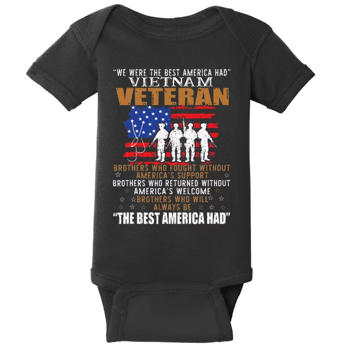 We Were The Best America Had Vietnam Veteran Brothers Who Baby Bodysuit