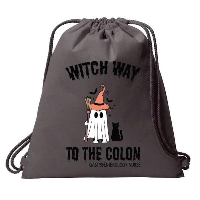 Witch Way To The Colon Gastroenterology Nurse Drawstring Bag