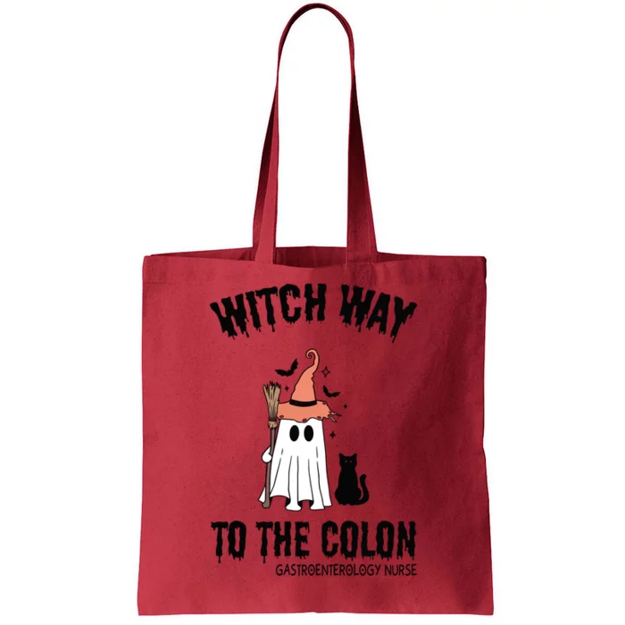 Witch Way To The Colon Gastroenterology Nurse Tote Bag