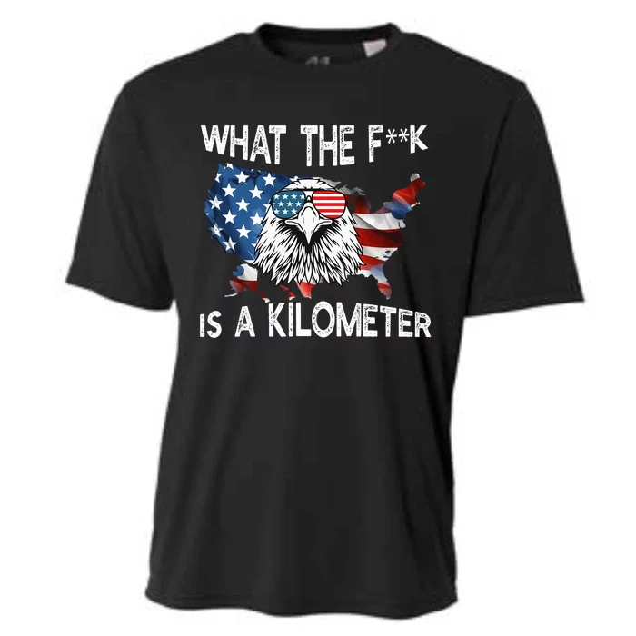 Wtf What The Fuck Is A Kilometer George Washington July 4th Funny Design Cooling Performance Crew T-Shirt