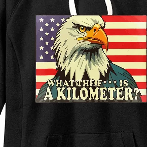 WTF What The Fuck Is A Kilometer George Washington July 4th Women's Fleece Hoodie