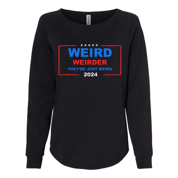 Weird Weirder TheyRe Just Weird 2024 Election Democrat Womens California Wash Sweatshirt