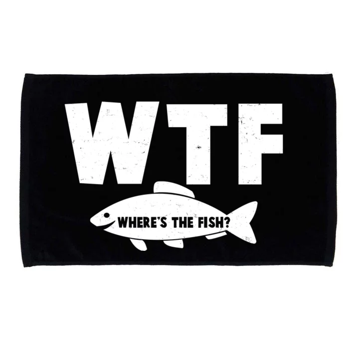 WTF Where's The Fish Fishing Fan Microfiber Hand Towel