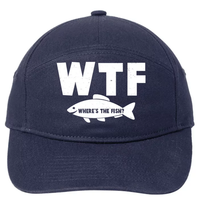 WTF Where's The Fish Fishing Fan 7-Panel Snapback Hat