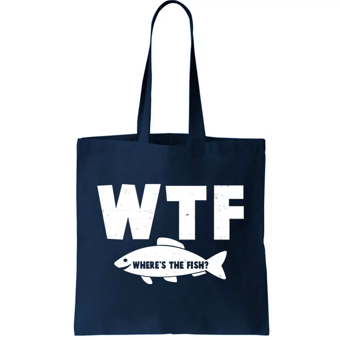 WTF Where's The Fish Fishing Fan Tote Bag