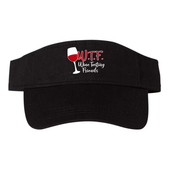 Wtf Wine Tasting Friends Drinking Gift Valucap Bio-Washed Visor