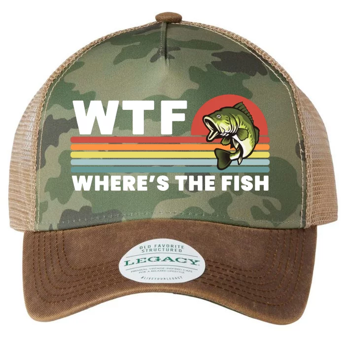 WTF Where's The Fish Funny Fisherman Legacy Tie Dye Trucker Hat