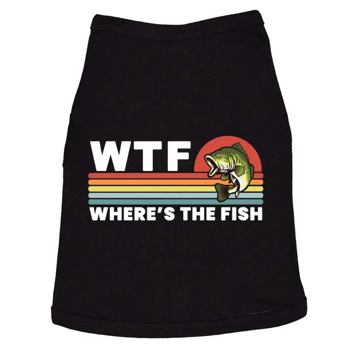 WTF Where's The Fish Funny Fisherman Doggie Tank