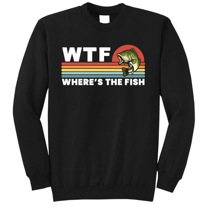 WTF Where's The Fish Funny Fisherman Sweatshirt