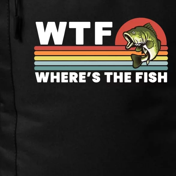 WTF Where's The Fish Funny Fisherman Daily Commute Backpack