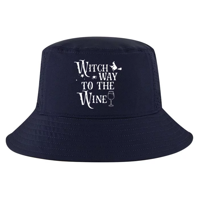 Witch Way To The Wine Funny Halloween Costume Cool Comfort Performance Bucket Hat