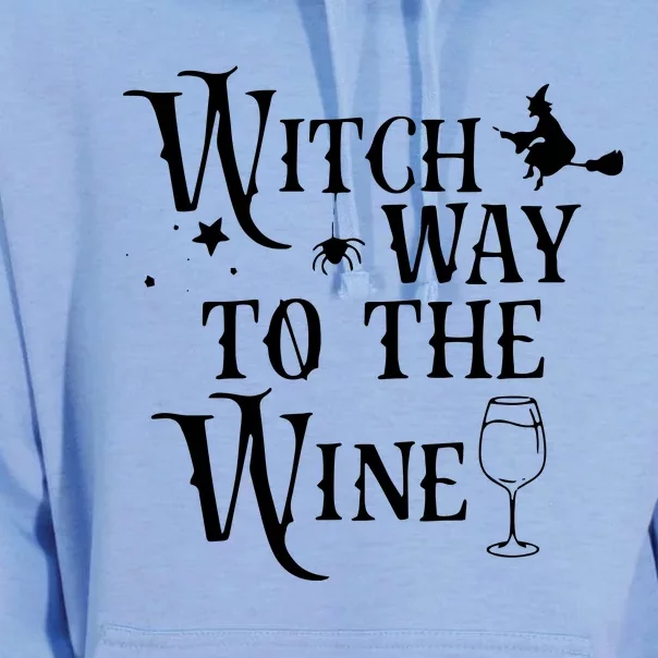 Witch Way To The Wine Funny Halloween Costume Unisex Surf Hoodie