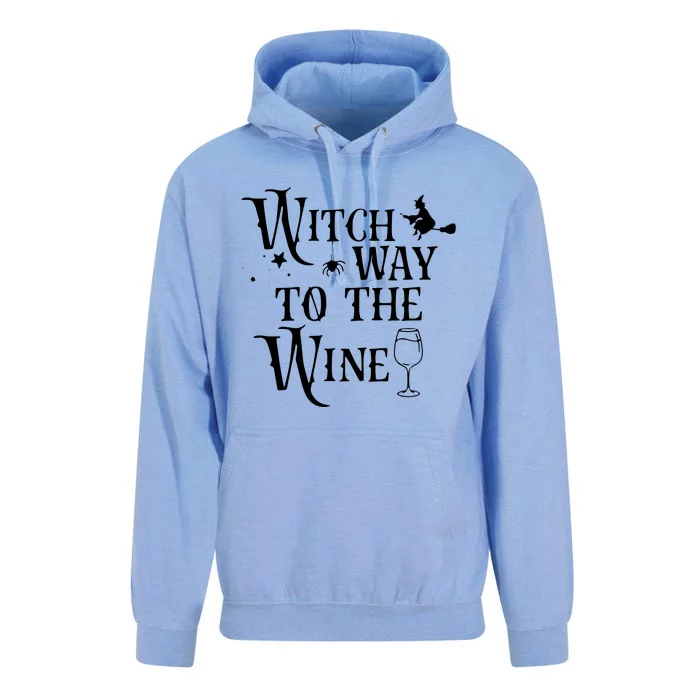 Witch Way To The Wine Funny Halloween Costume Unisex Surf Hoodie