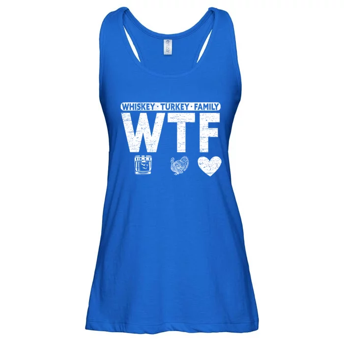 Wtf Whiskey Turkey Family Bourbon Lovers Whiskey Gift Ladies Essential Flowy Tank