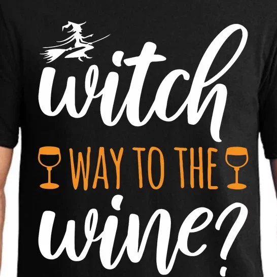 Witch Way To The Wine Halloween Funny Pajama Set