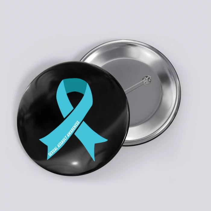 We Wear Teal Ribbon Sexual Assault Awareness Button