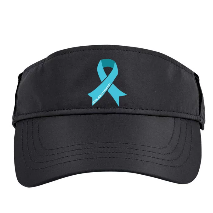 We Wear Teal Ribbon Sexual Assault Awareness Adult Drive Performance Visor