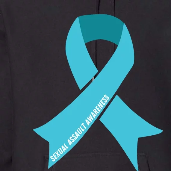 We Wear Teal Ribbon Sexual Assault Awareness Premium Hoodie