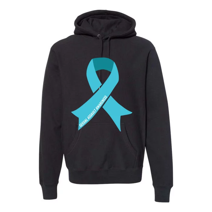 We Wear Teal Ribbon Sexual Assault Awareness Premium Hoodie