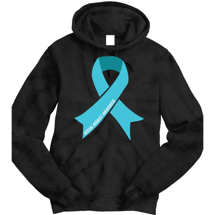 We Wear Teal Ribbon Sexual Assault Awareness Tie Dye Hoodie