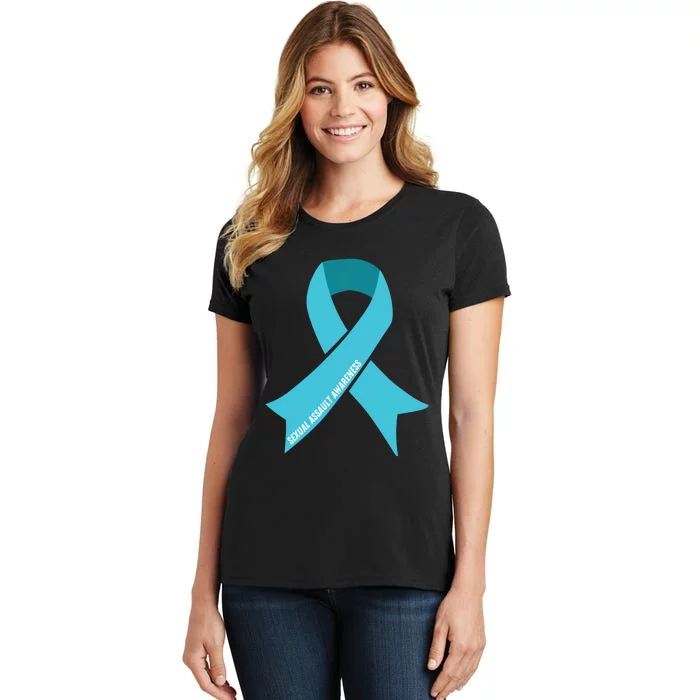 We Wear Teal Ribbon Sexual Assault Awareness Women's T-Shirt