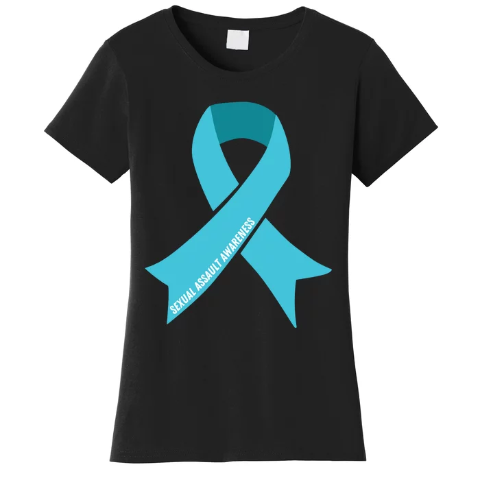 We Wear Teal Ribbon Sexual Assault Awareness Women's T-Shirt