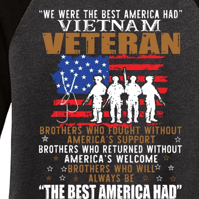 We Were The Best America Had Vietnam Veteran Brothers Who Women's Tri-Blend 3/4-Sleeve Raglan Shirt