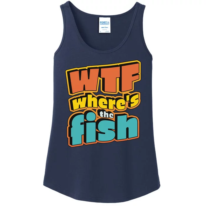 WTF Where's The Fish Funny Ladies Essential Tank